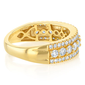 1 Carat Diamond Ring Band in 18ct Yellow Gold