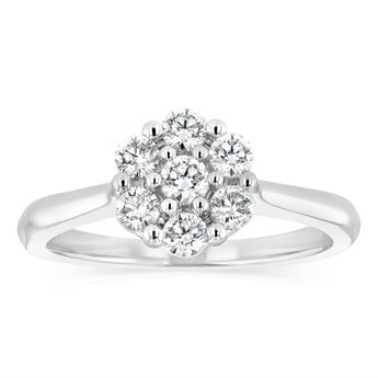 1/2 Carat Diamond Ring in Platinum