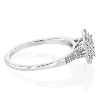 Diamond Ring in 9ct White Gold