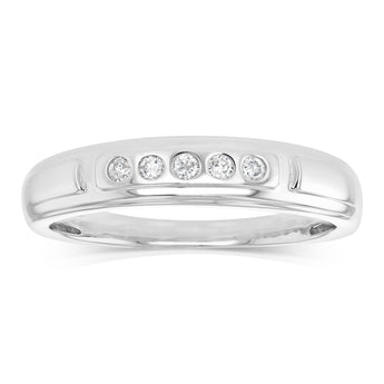 1/10 Carat Diamond Eternity Ring in 9ct White Gold