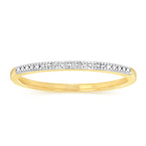 10 Diamond Eternity Ring in Gold Plated Silver