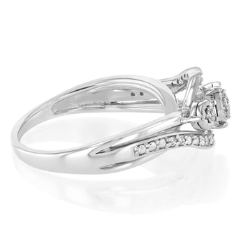1/6 Carat Diamond Ring in Sterling Silver