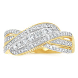 1/3 Carat Diamond Ring in 9ct Yellow Gold