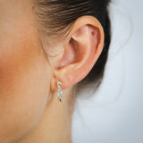 1/10 Carat Diamond Hoop Earrings in 9ct Yellow Gold