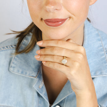 1/3 Carat Natural Diamond 2 Ring Bridal Set in 9ct Yellow Gold