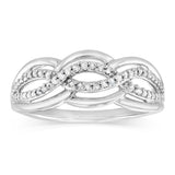 1/10 Carat Diamond Dress Ring in Sterling Silver