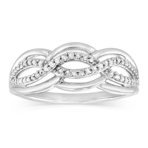 1/10 Carat Diamond Dress Ring in Sterling Silver