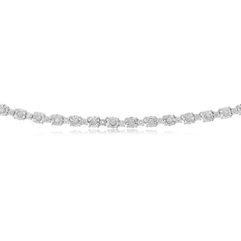 0.95 Carat Diamond Necklace in Sterling Silver