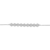 1/4 Carat Diamond Fancy Bracelet Adjustable 24cm in Sterling Silver