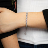 16 Diamonds Adjustable 24cm Fancy Bracelet in Sterling Silver