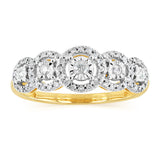 1/5 Carat Diamond Dress Ring in 9ct Yellow Gold