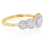 1/5 Carat Diamond Dress Ring in 9ct Yellow Gold