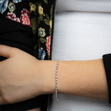 2 Carats Diamond Tennis Bracelet 17.5 cm in 9ct White Gold