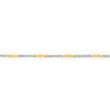 1 Carat Diamond Tennis 2 tone 17.5cm Bracelet  in 9ct Yellow Gold