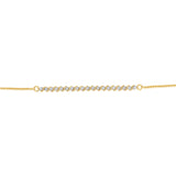 Diamonds Bracelet with 19 Round Brilliant Diamonds in Gold Plated Sterling Silver