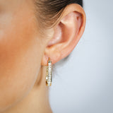 1 Carat Diamond Hoop Earrings in 9ct Yellow Gold
