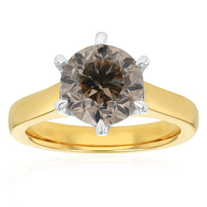 3 Carat Australian Diamond Solitaire Ring in 18ct Yellow Gold