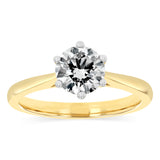 1 Carat Australian Diamond Solitaire Ring  in 9ct Yellow Gold