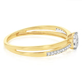 1/6 Carat Diamond Ring in 9ct Yellow Gold