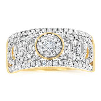 0.71 Carat Diamond Ring in 9ct Yellow Gold