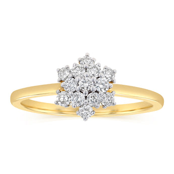 0.29 Carat Diamond Ring in 9ct Yellow Gold