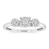 1/3 Carat Diamond Trilogy Ring in 9ct White Gold