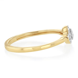 1/10 Carat Diamond Ring in 9ct Yellow Gold