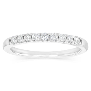 1/5 Carat Diamond Eternity Ring in 10ct White Gold