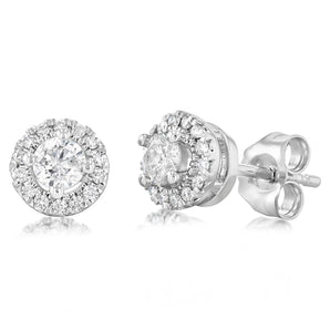 0.45 Carat Diamond Stud Earrings in 10ct White Gold
