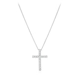 1/5 Carat Diamond Cross Pendant in 10ct White Gold