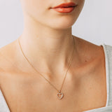 1/5 Carat Diamond Heart Pendant in 10ct Yellow Gold