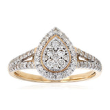 1/2 Carat Diamond Ring in 9ct Yellow Gold