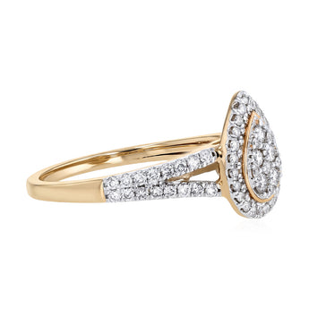 1/2 Carat Diamond Ring in 9ct Yellow Gold