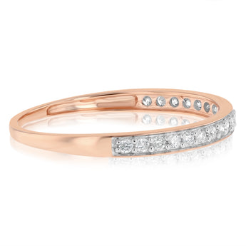 1/4 Carat Diamond Eternity Ring in 10ct Rose Gold