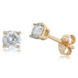 0.45 Carat Diamond Solitaire Studs Earring in 14ct Yellow Gold