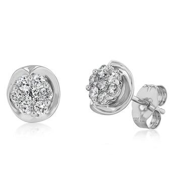 1/3 Carat Diamond Stud Earrings in 10ct White Gold
