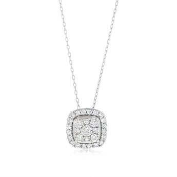 0.95 Carat Diamond Pendant in 10ct White Gold