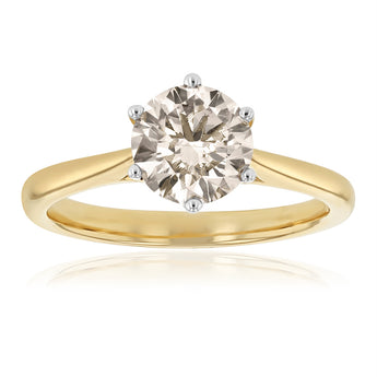 1.50 Carat Australian Diamond Solitaire Ring in 9ct Yellow Gold