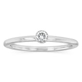 1/10 Carat Diamond Solitaire Ring in 10ct White Gold