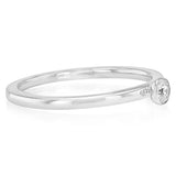 1/10 Carat Diamond Solitaire Ring in 10ct White Gold