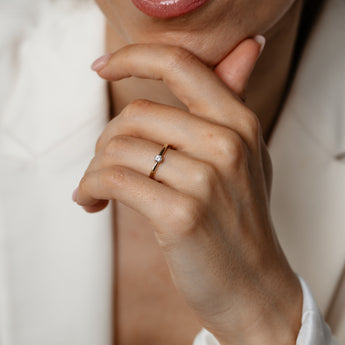 1/10 Carat Diamond Solitaire Ring in 10ct Yellow Gold