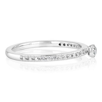 1/5 Carat Diamond Ring in 10ct White Gold