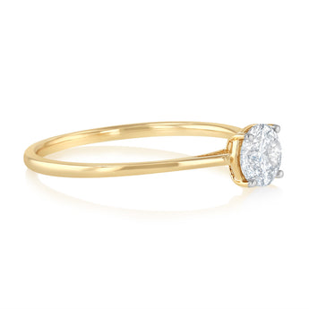 3/4 Carat Diamond Solitaire Ring in 9ct Yellow Gold