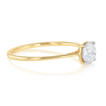 1 Carat Diamond Solitaire Ring in 9ct Yellow Gold
