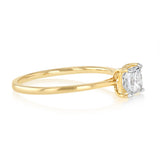 1/2 Carat Princess Cut Diamond Solitaire Ring in 9ct Yellow Gold