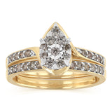 0.70 Carat Diamond Bridal Set Ring in 9ct Yellow Gold