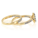 0.70 Carat Diamond Bridal Set Ring in 9ct Yellow Gold