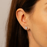 1/10 Carat Diamond Stud Earrings in Sterling Silver