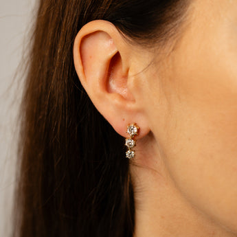 2 Carat Diamond Drop Earrings in 9ct Yellow Gold