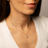 1 Carat Diamond Flower Pendant in 9ct Yellow Gold
